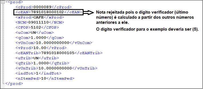 XML Rejeição 611