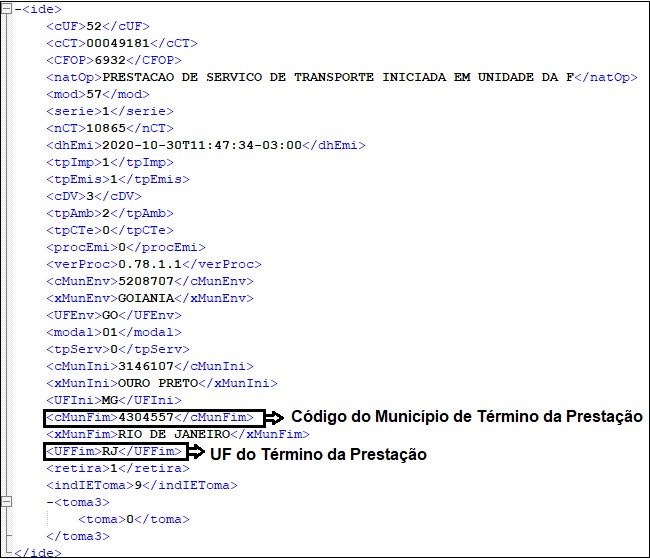 XML Rejeição 414