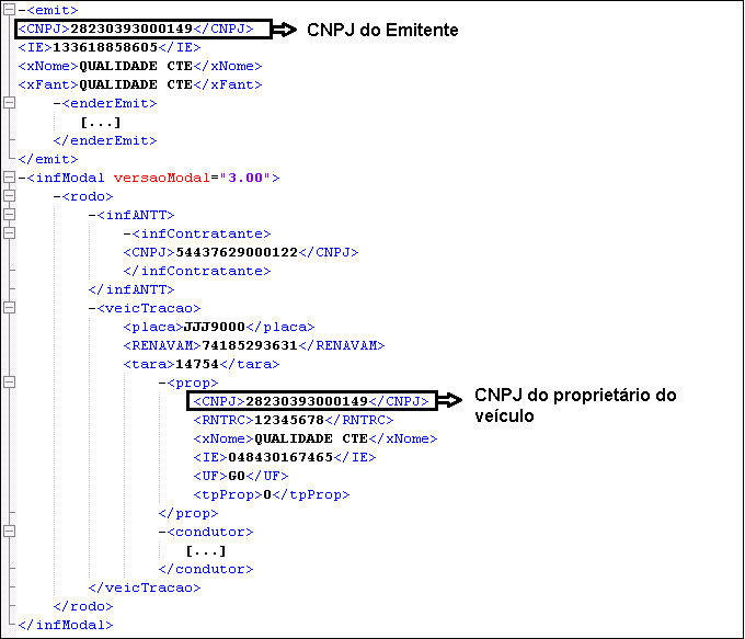 XML rejeição 740