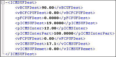 XML rejeição 815