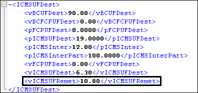 XML rejeição 816