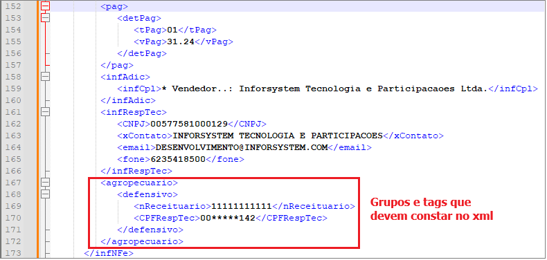 Exemplo de XML correto rejeição 835 NF-e