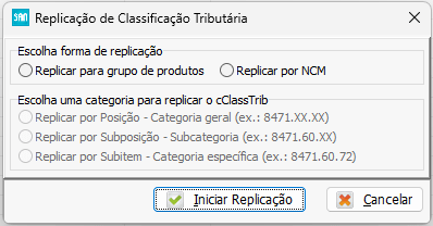 replicar cclasstrib