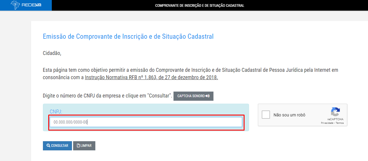 site receita federal destaque cnpj