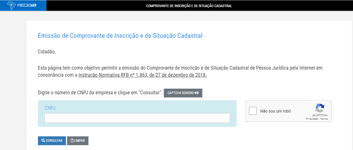 Como consultar um CNPJ na Receita Federal?